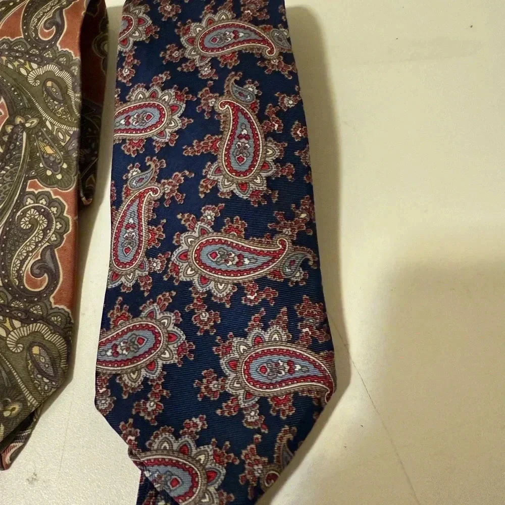 Two gorgeous Christian Dior, silk ties with absolutely beautiful colors / prints